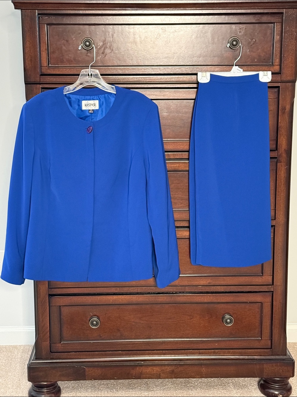 SALE- Kasper Royal Blue Women's Skirt Set